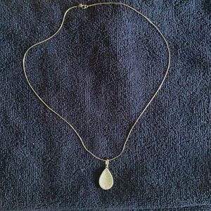 Gold plated tear drop necklace
